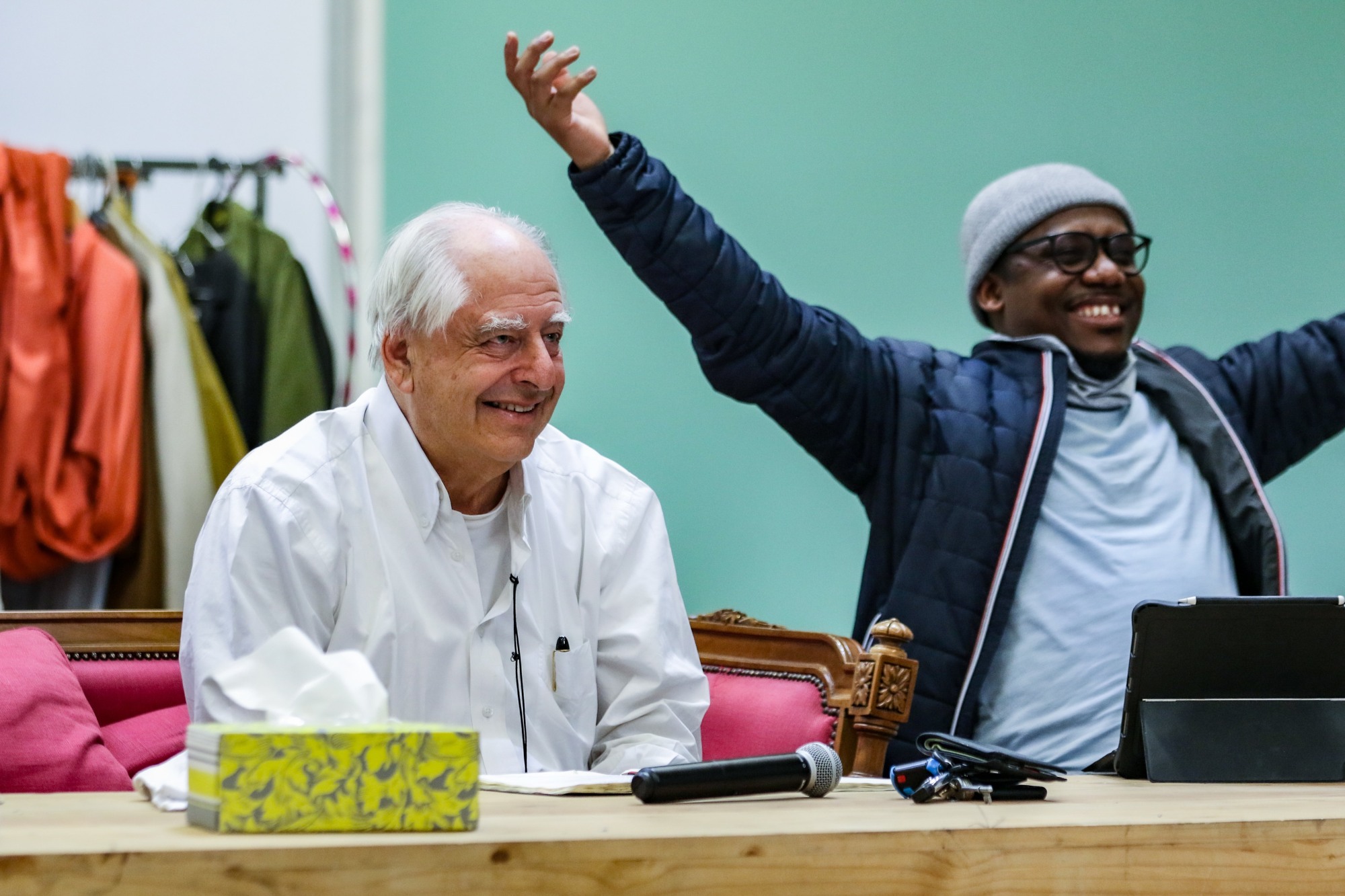 William Kentridge and a collaborator from The Centre for the Less Good Idea