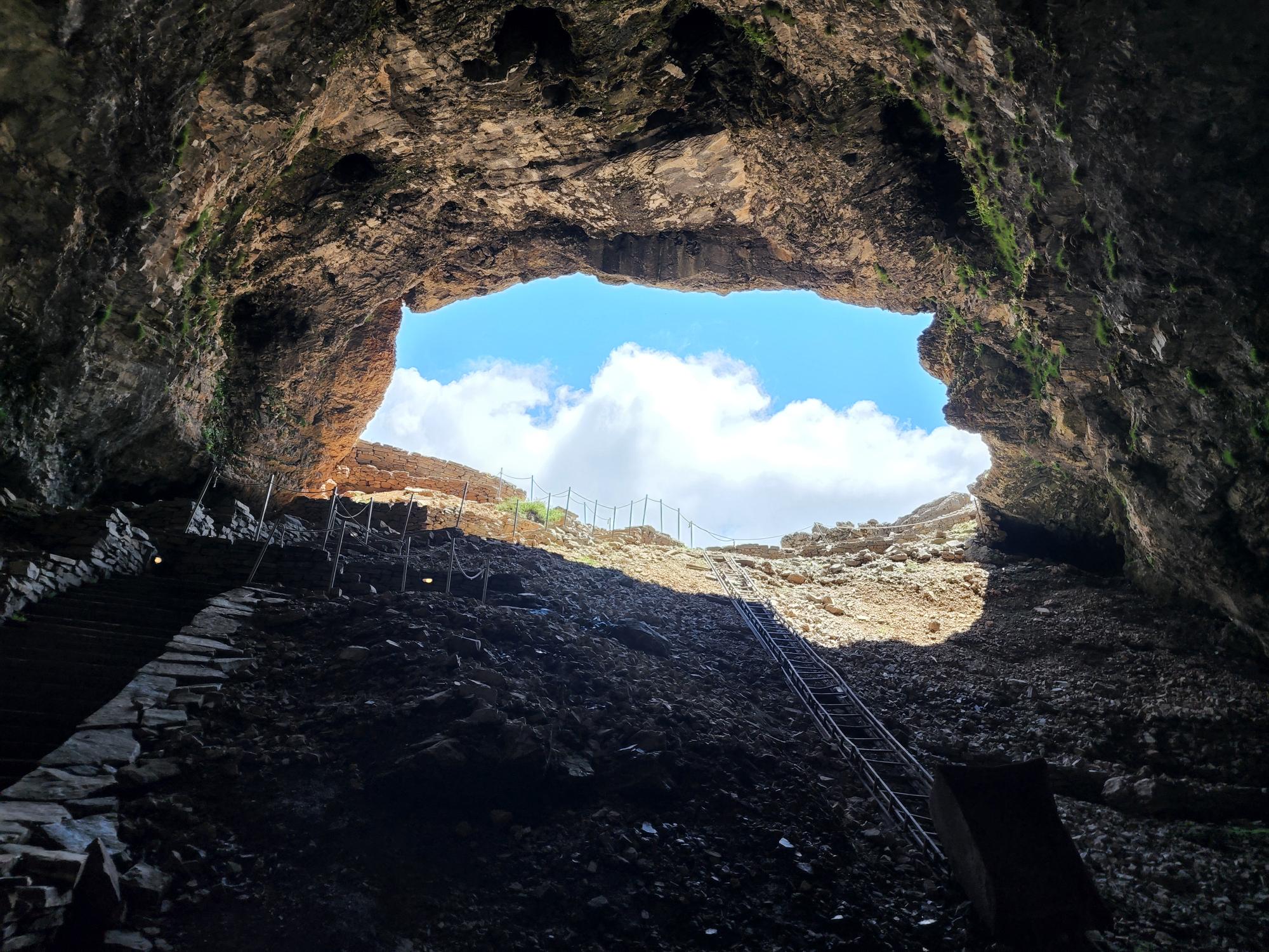"NPapalex Image" - Idaean Cave, view from the interior, June 21, 2023, 11 am, photo N. Papalexandrou.