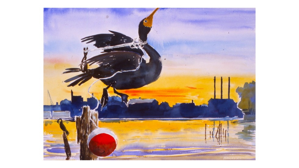 Study for Cormorant, Fishing Line, 2004