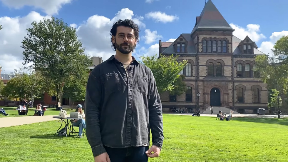 Eiden Spilker Standing on the the Main Green